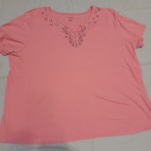 Madison Taylor Pink Embroidered Women's Top